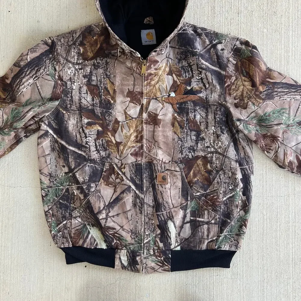 Carhartt camo active hooded work wear jacket